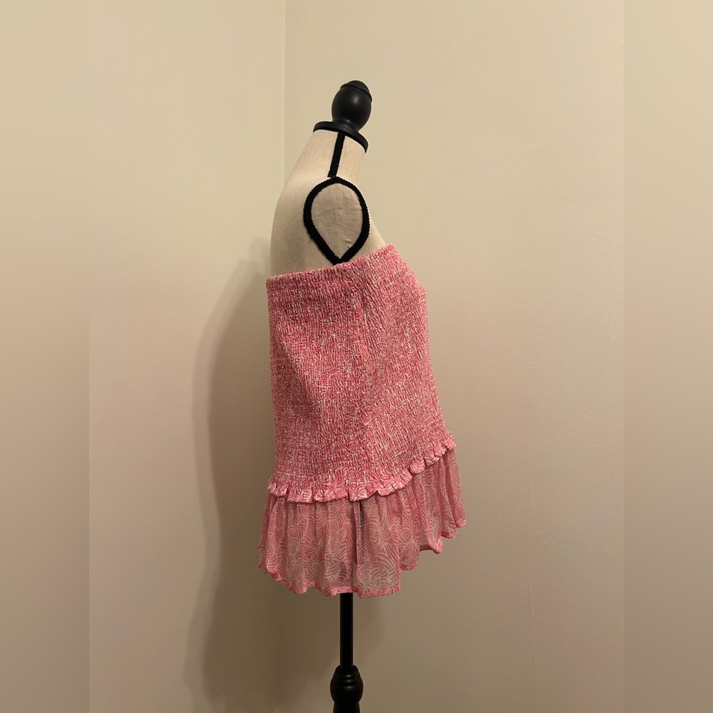 Pink Ruffled Mini Skirt - Perfect for Spring - Picture 3 of 4